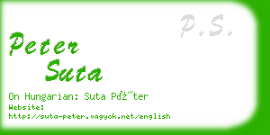 peter suta business card